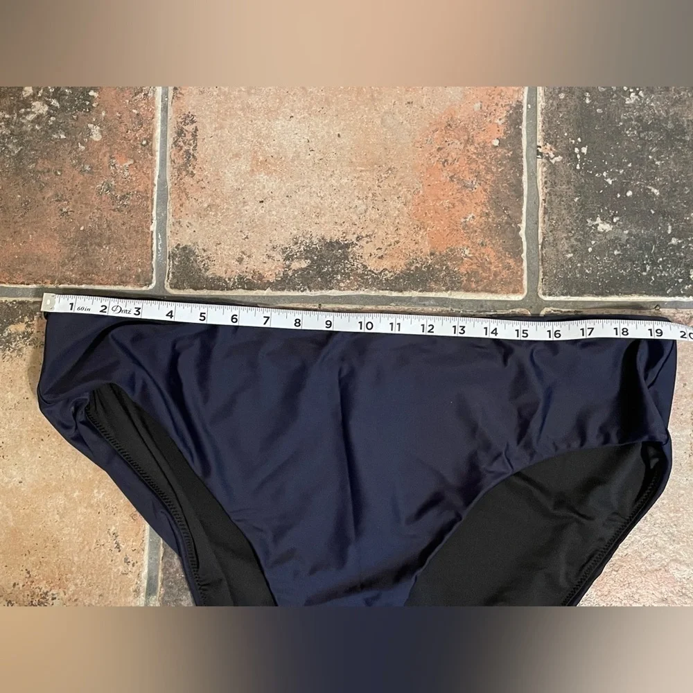 J.Crew High Rise Bikini Bottom Navy Blue Size 3X